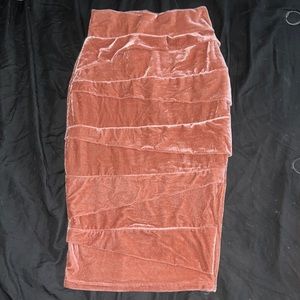 💞 Velvet PINK Ruffle Skirt 💞